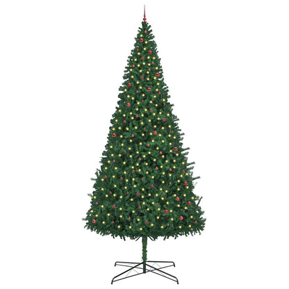 Christmas Tree with Decorative String Lights Green 400 cm PVC