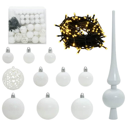Christmas Tree with Decorative String Lights Green 400 cm PVC