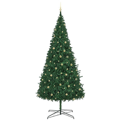 Christmas Tree with Decorative String Lights Green 400 cm PVC