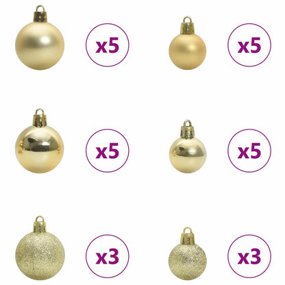 Artificial Pre-lit Christmas Tree with Ball Set Green 500 cm