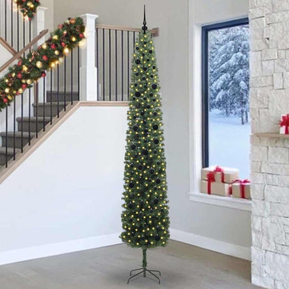 Artificial Christmas Tree with 300 LEDs with Stand Green 270 cm