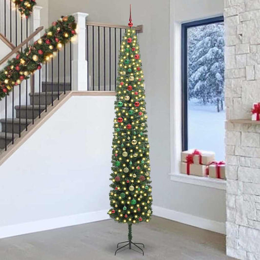 Artificial Christmas Tree with 300 LEDs with Stand Green 270 cm