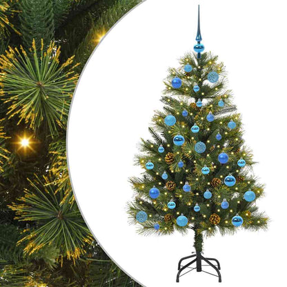 Artificial Hinged Christmas Tree with Cones Green 150 cm