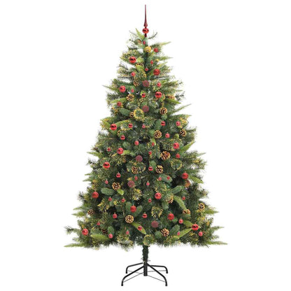 Artificial Hinged Christmas Tree with Cones Green 240 cm