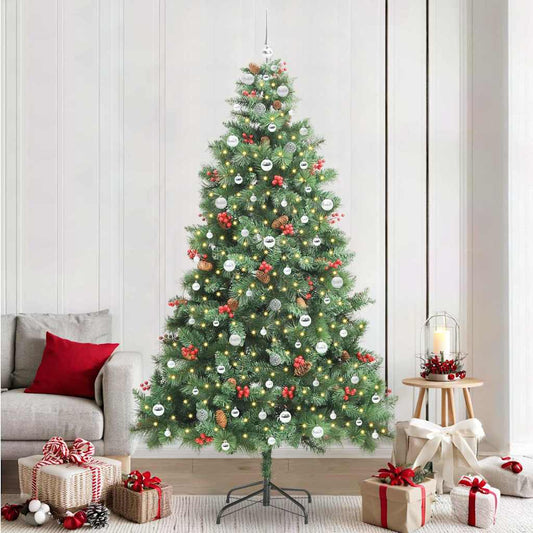 Artificial Christmas Tree Green 240 cm PVC and Metal