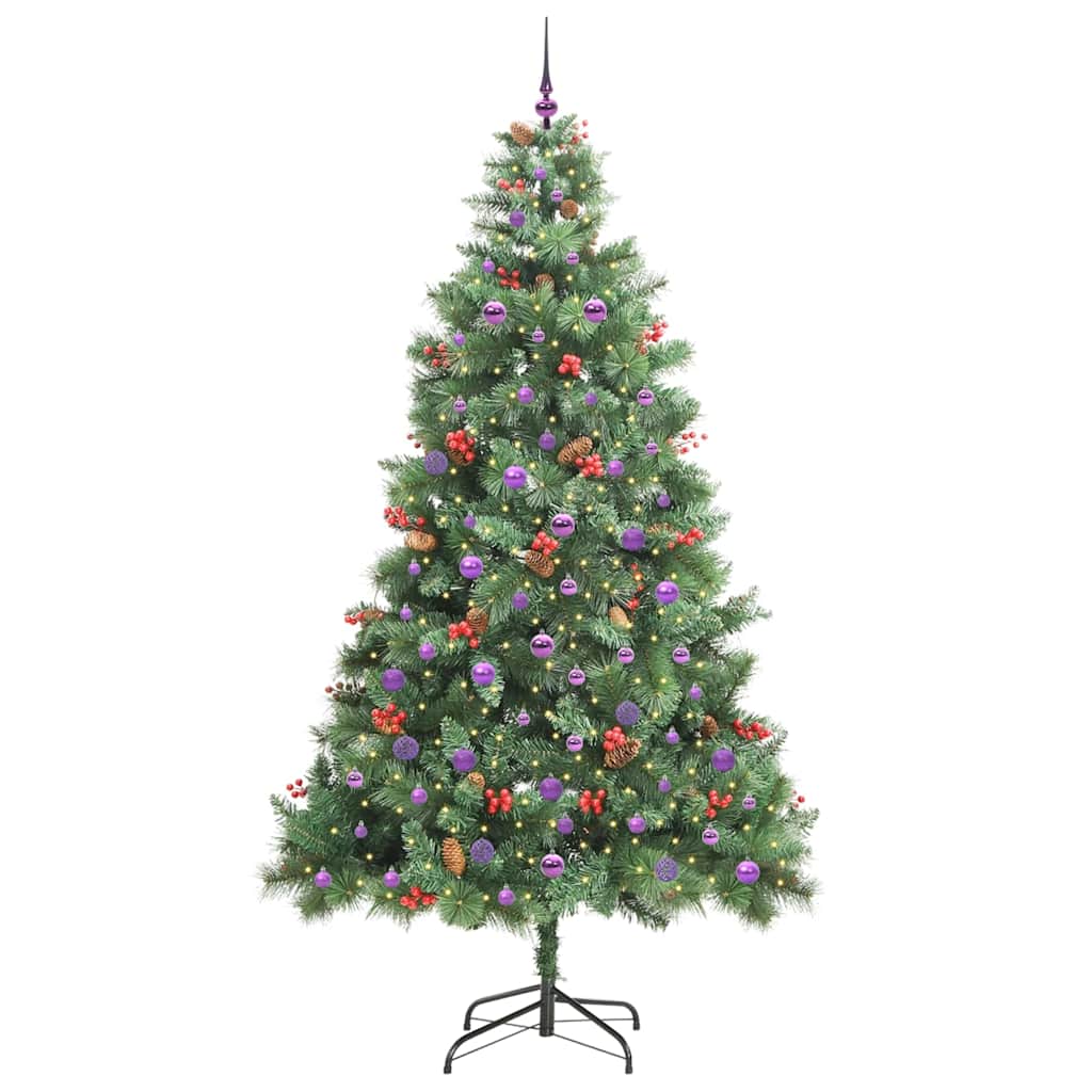 Artificial Christmas Tree Green 240 cm PVC and Metal