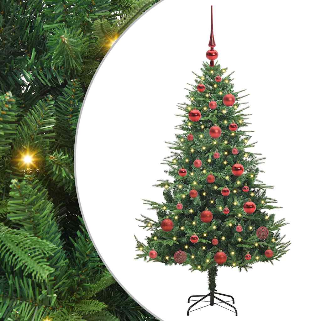 Artificial Pre-lit Christmas Tree with Ball Set Green 150 cm