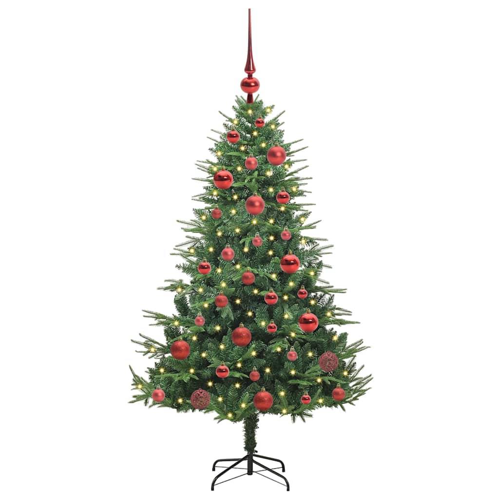 Artificial Pre-lit Christmas Tree with Ball Set Green 150 cm