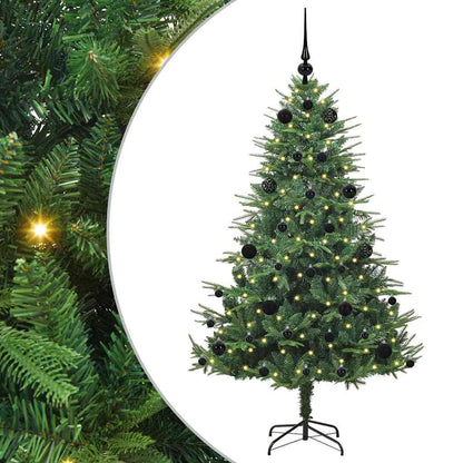 Artificial Pre-lit Christmas Tree with Ball Set Green 150 cm