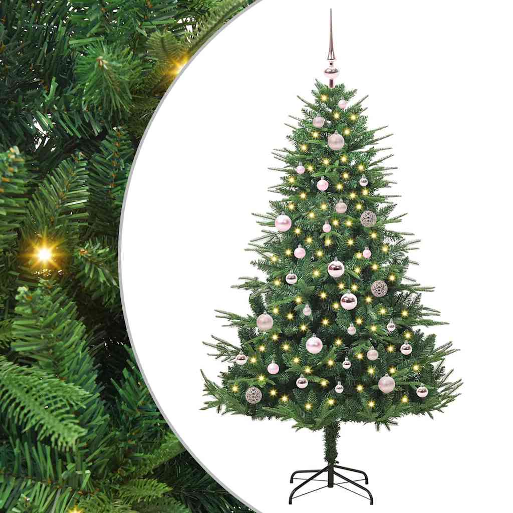 Artificial Pre-lit Christmas Tree with Ball Set Green 150 cm