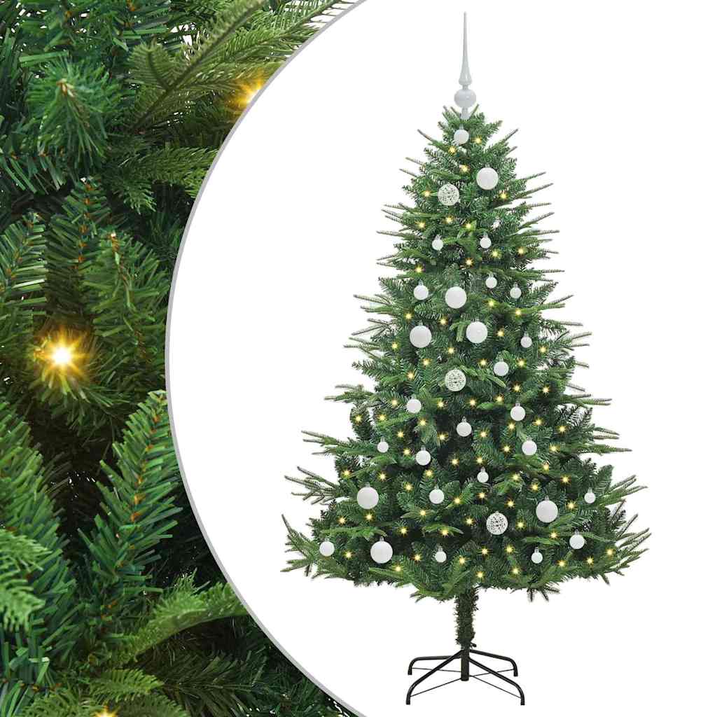 Artificial Pre-lit Christmas Tree with Ball Set Green 150 cm