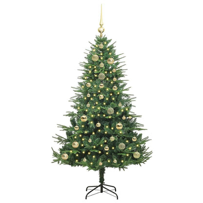 Artificial Pre-lit Christmas Tree with Ball Set Green 150 cm