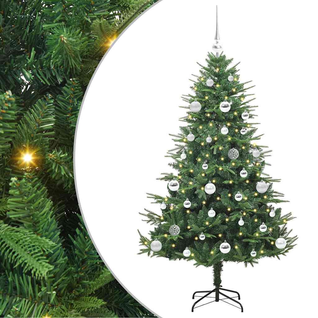 Artificial Pre-lit Christmas Tree with Ball Set Green 150 cm