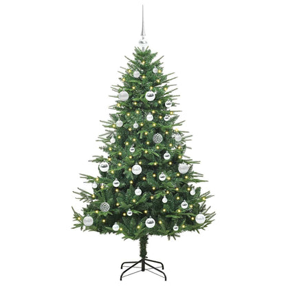 Artificial Pre-lit Christmas Tree with Ball Set Green 150 cm