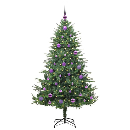 Artificial Pre-lit Christmas Tree with Ball Set Green 150 cm