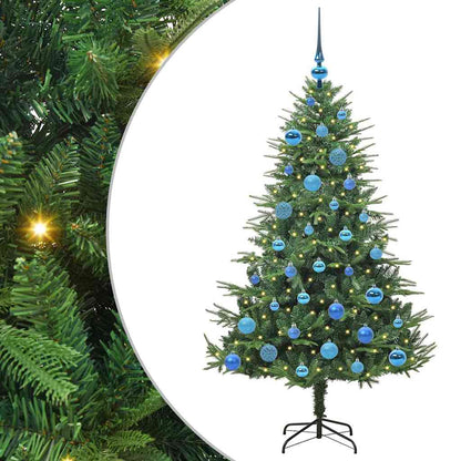 Artificial Pre-lit Christmas Tree with Ball Set Green 150 cm