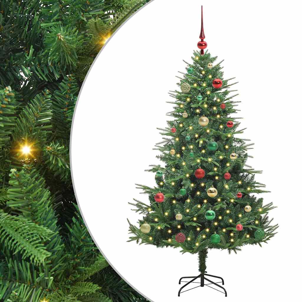 Artificial Pre-lit Christmas Tree with Ball Set Green 150 cm