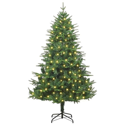 Artificial Pre-lit Christmas Tree Green 180 cm PVC and PE