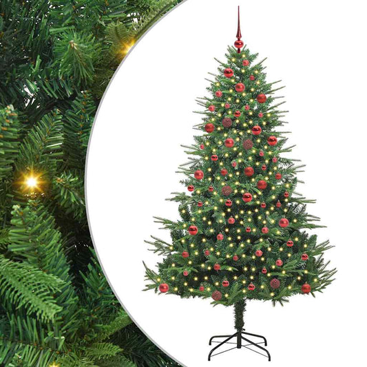 Artificial Pre-lit Christmas Tree with Ball Set Green 180 cm