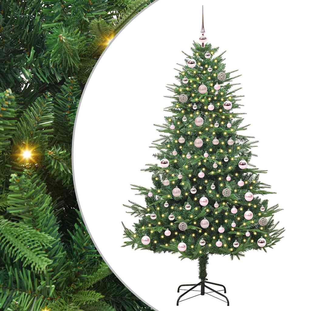Artificial Pre-lit Christmas Tree with Ball Set Green 180 cm