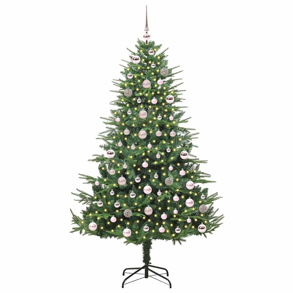 Artificial Pre-lit Christmas Tree with Ball Set Green 180 cm