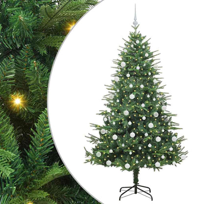 Artificial Pre-lit Christmas Tree with Ball Set Green 180 cm