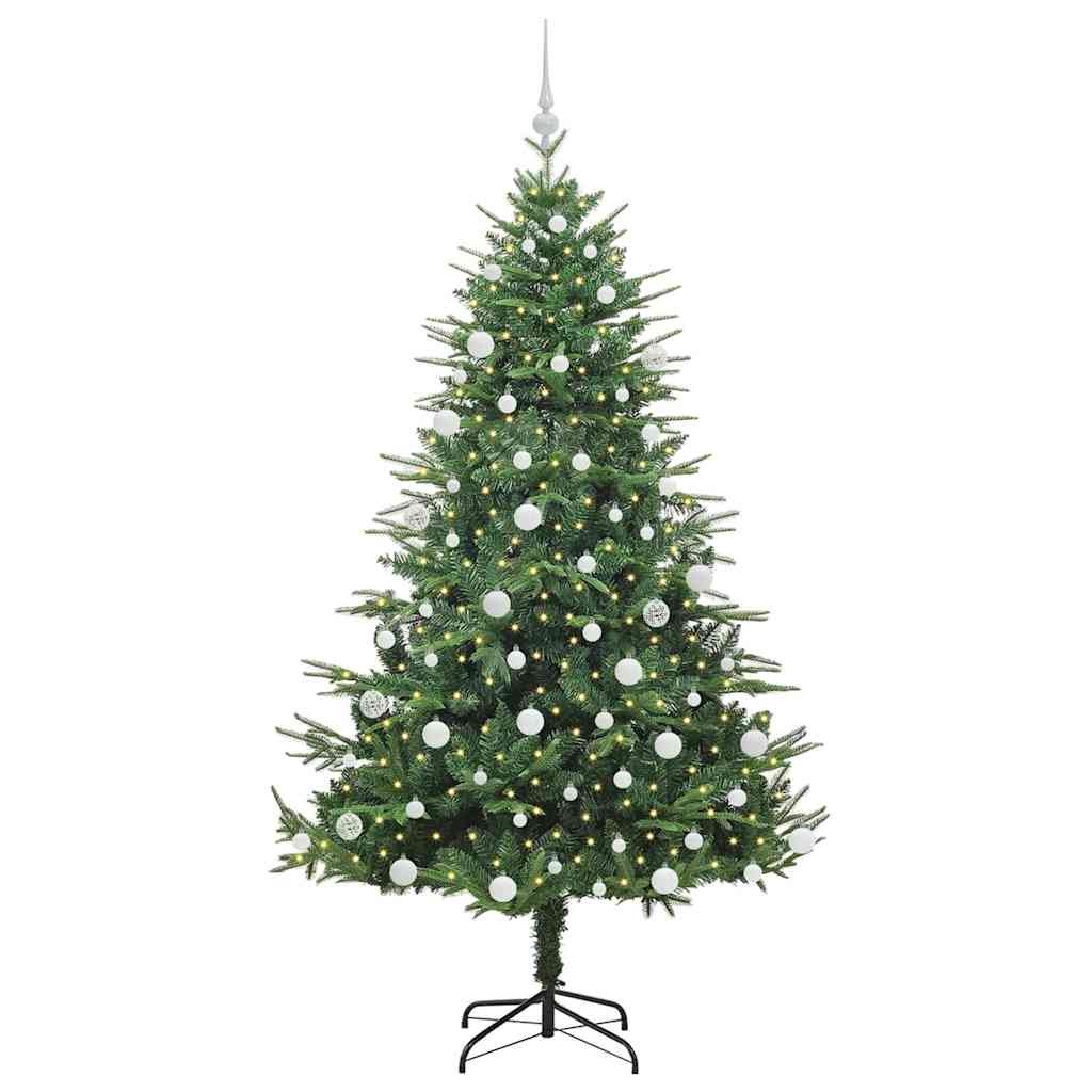 Artificial Pre-lit Christmas Tree with Ball Set Green 180 cm