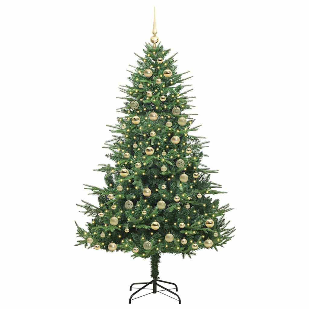 Artificial Pre-lit Christmas Tree with Ball Set Green 180 cm