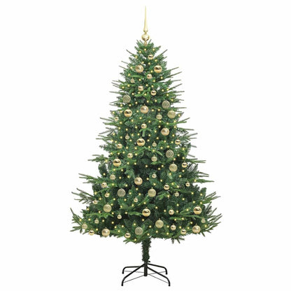 Artificial Pre-lit Christmas Tree with Ball Set Green 180 cm