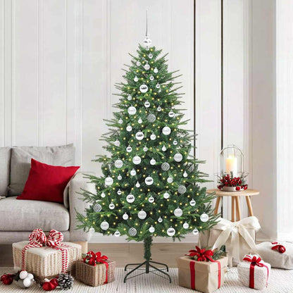 Artificial Pre-lit Christmas Tree with Ball Set Green 180 cm
