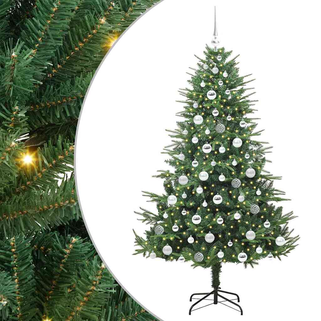 Artificial Pre-lit Christmas Tree with Ball Set Green 180 cm