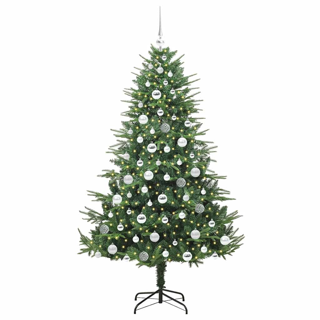 Artificial Pre-lit Christmas Tree with Ball Set Green 180 cm