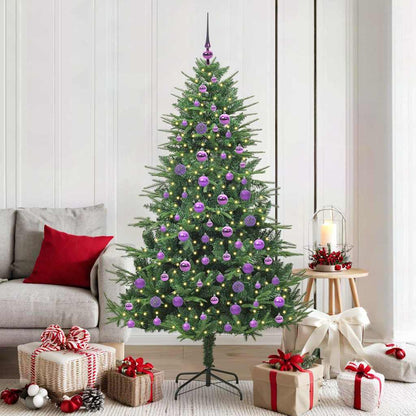 Artificial Pre-lit Christmas Tree with Ball Set Green 180 cm