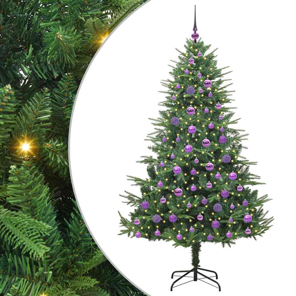 Artificial Pre-lit Christmas Tree with Ball Set Green 180 cm