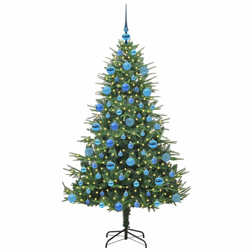 Artificial Pre-lit Christmas Tree with Ball Set Green 180 cm