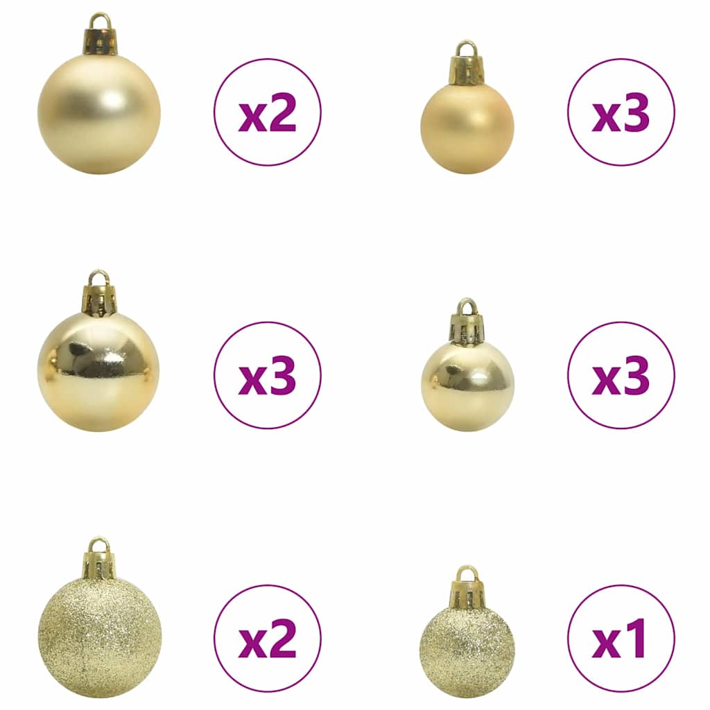 Artificial Pre-lit Christmas Tree with Ball Set Green 120 cm