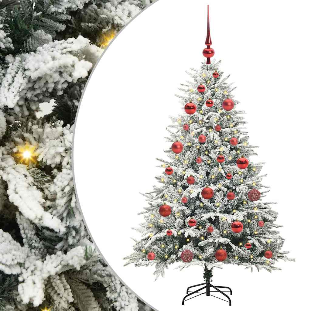Artificial Pre-lit Christmas Tree with Ball Set Green 150 cm