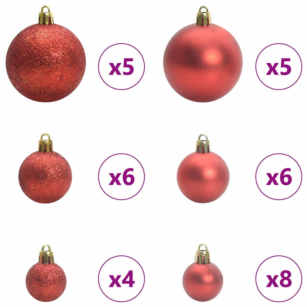 Artificial Pre-lit Christmas Tree with Ball Set Green 150 cm