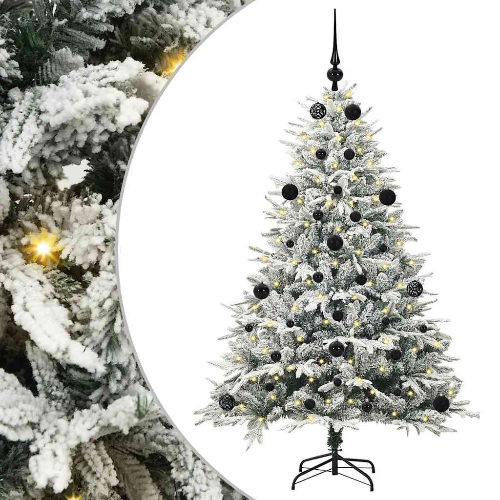 Artificial Pre-lit Christmas Tree with Ball Set Green 150 cm
