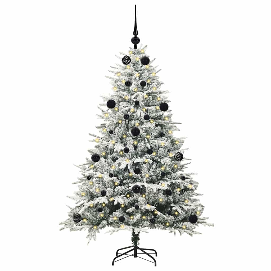 Artificial Pre-lit Christmas Tree with Ball Set Green 150 cm