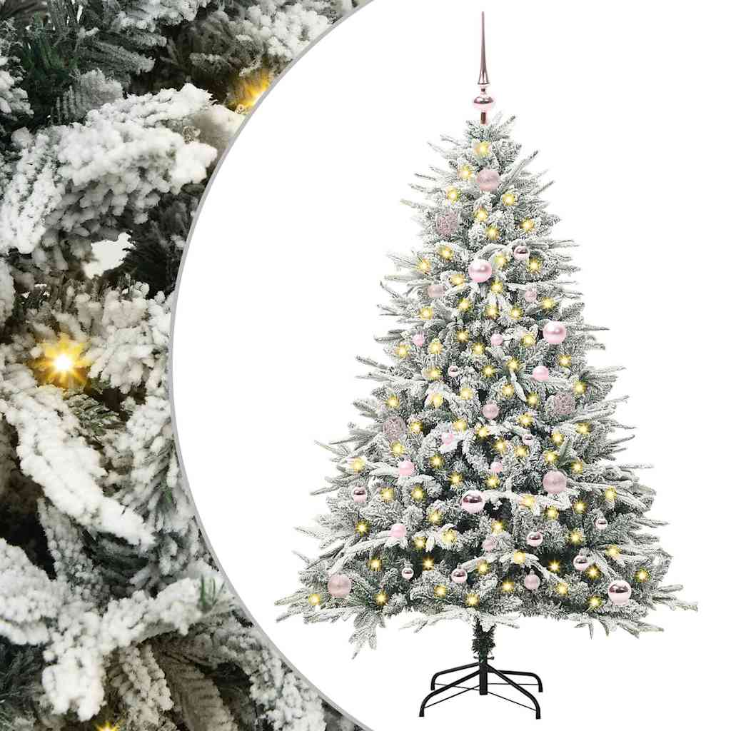 Artificial Pre-lit Christmas Tree with Ball Set Green 150 cm