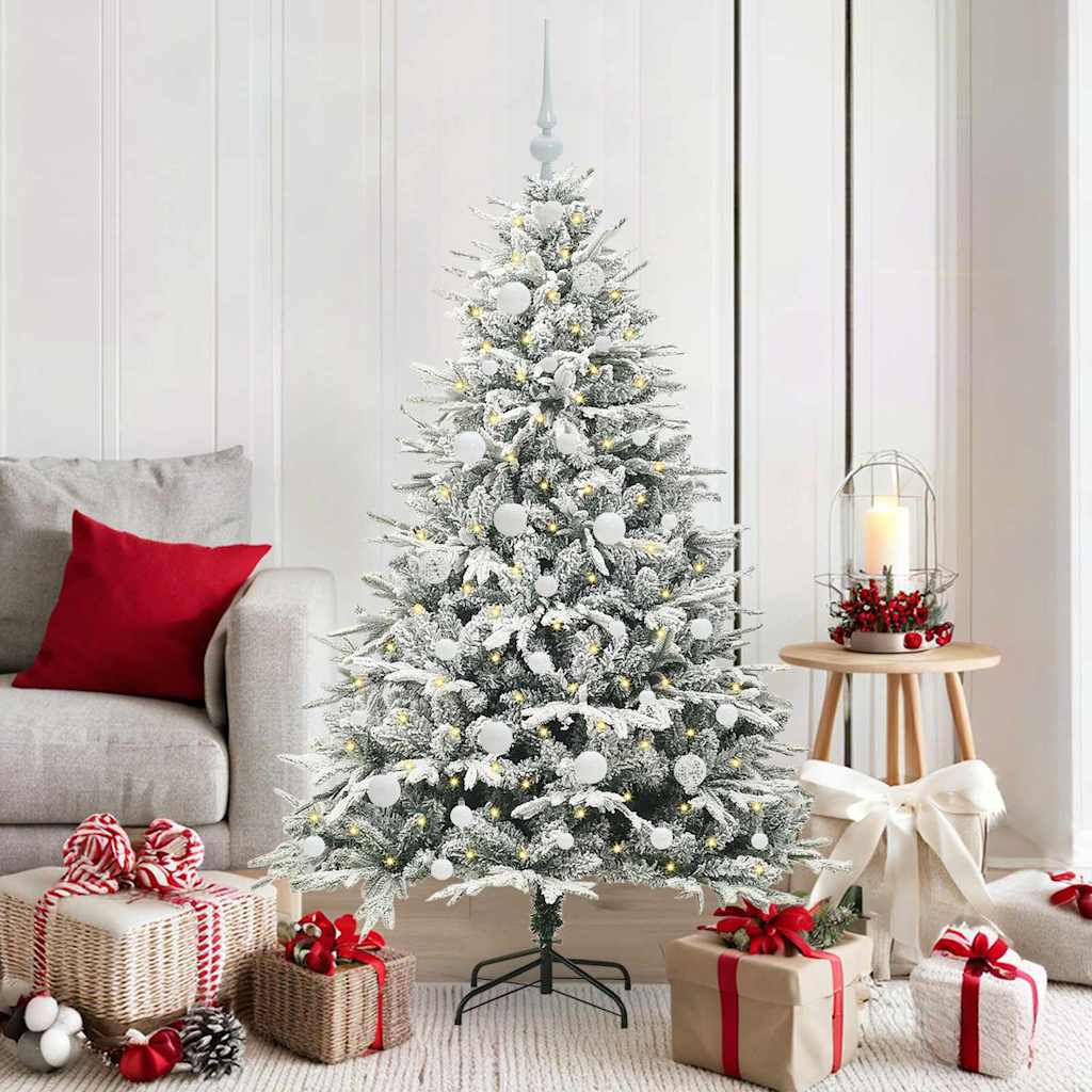 Artificial Pre-lit Christmas Tree with Ball Set Green 150 cm