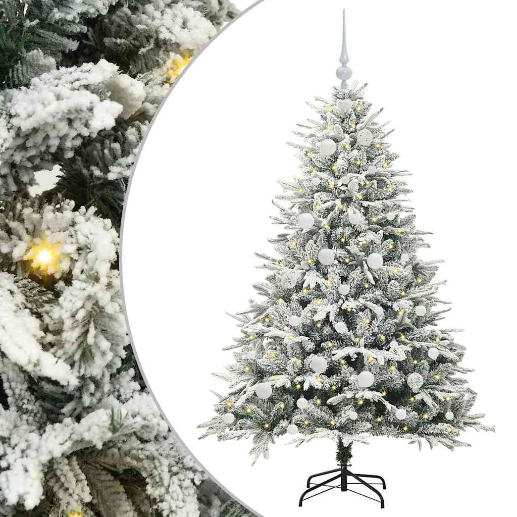 Artificial Pre-lit Christmas Tree with Ball Set Green 150 cm
