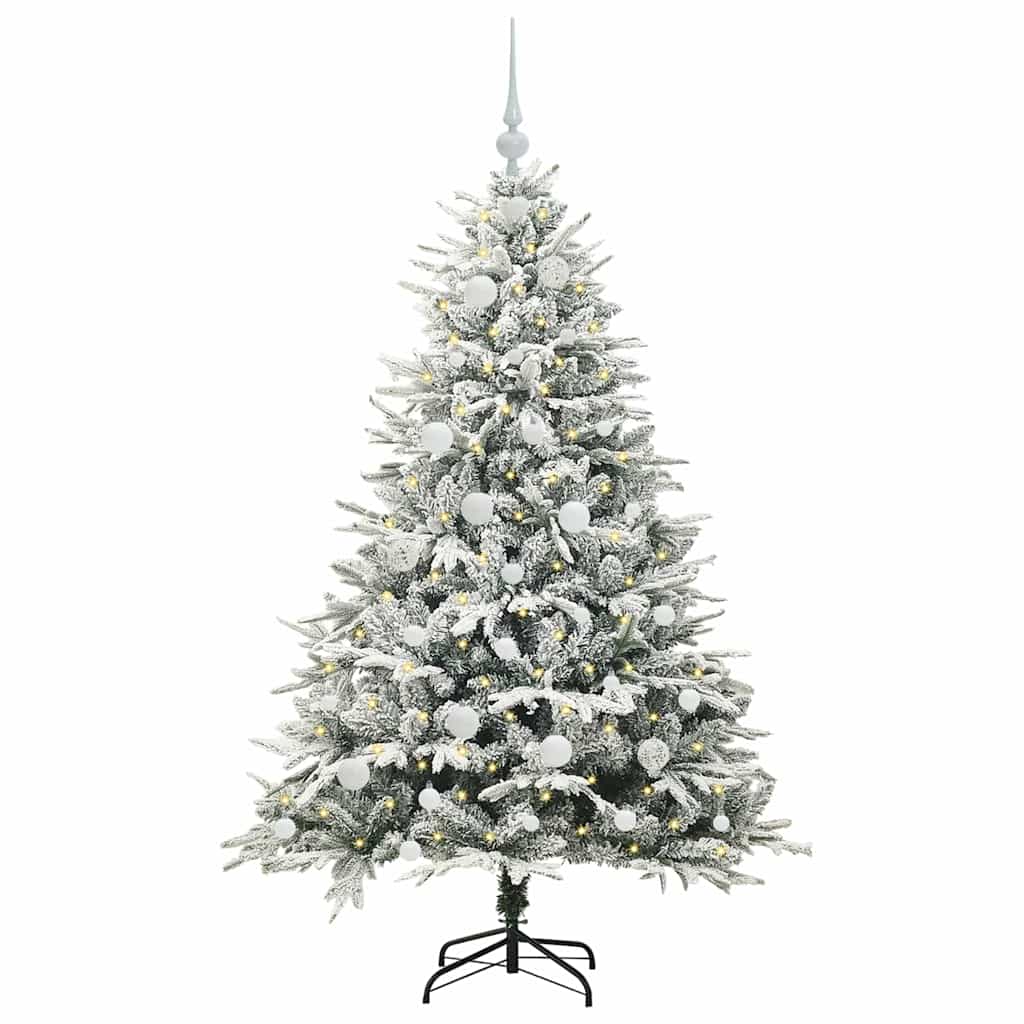 Artificial Pre-lit Christmas Tree with Ball Set Green 150 cm