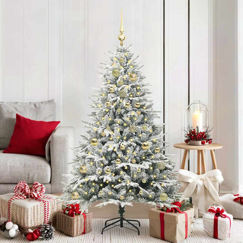 Artificial Pre-lit Christmas Tree with Ball Set Green 150 cm