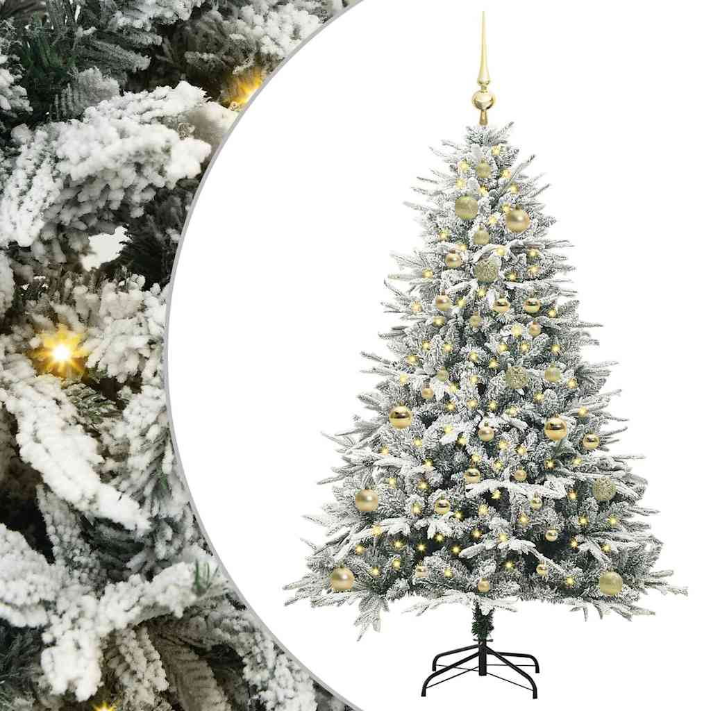 Artificial Pre-lit Christmas Tree with Ball Set Green 150 cm