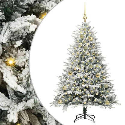 Artificial Pre-lit Christmas Tree with Ball Set Green 150 cm