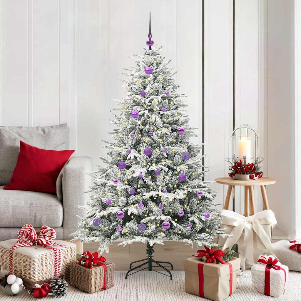 Artificial Pre-lit Christmas Tree with Ball Set Green 150 cm