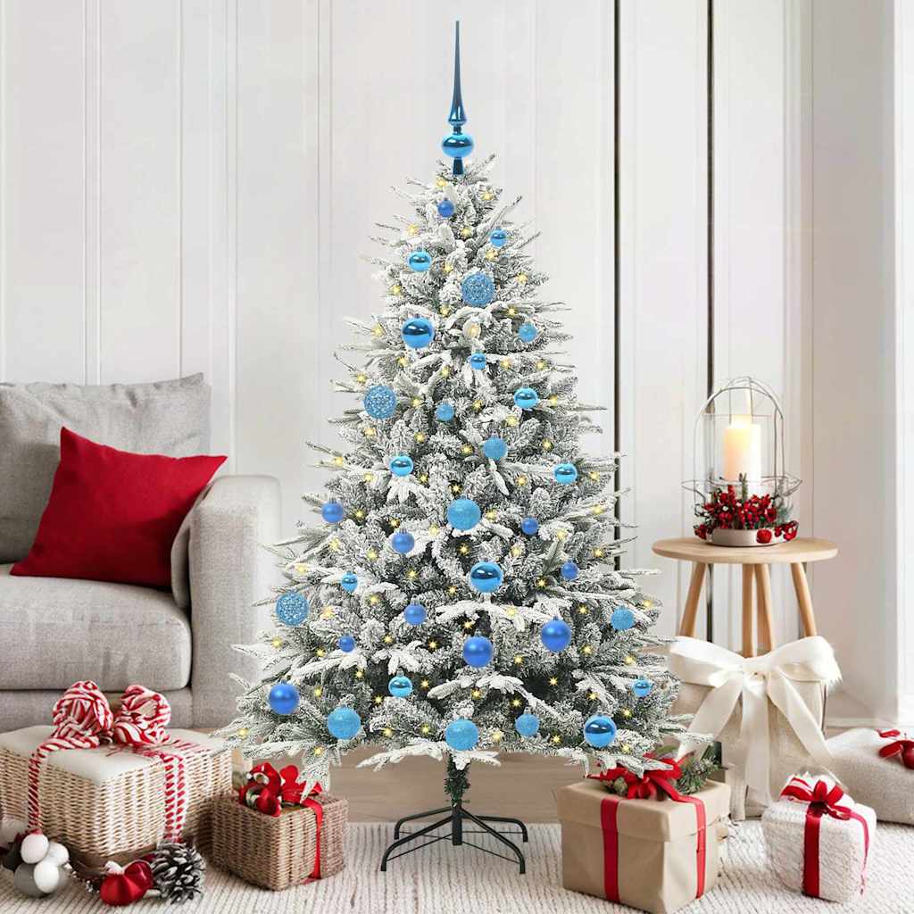 Artificial Pre-lit Christmas Tree with Ball Set Green 150 cm