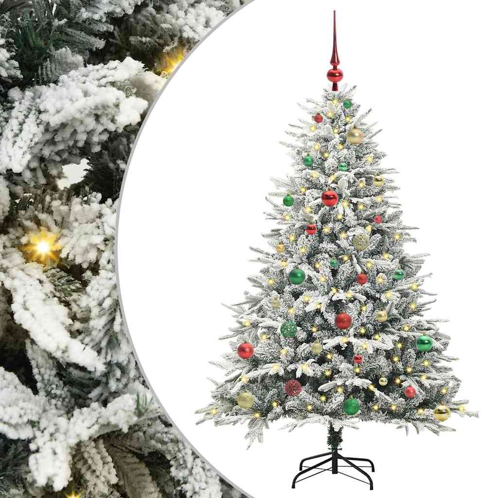 Artificial Pre-lit Christmas Tree with Ball Set Green 150 cm